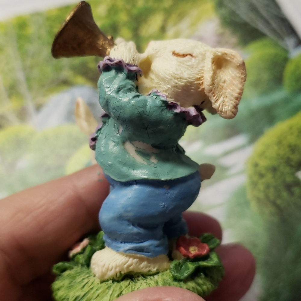 Two (2) 3D Most adorable Enesco bunnies - Picture 2 of 12